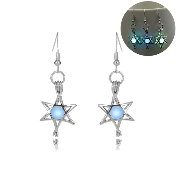 Beautiful Lighted Glow Star Earrings - Picture 3 of 4